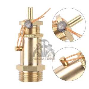 SAVETY VALVE STEAMER HD 3/8 atau 1/2 INCI PENGAMAN TEKANAN ANGIN STEAM BOILER UAP 0.5 DIM FULL KUNINGAN