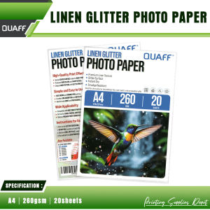 PSD - A4 size QUAFF Linen Glitter Photo Paper 260GSM (20sheets)
