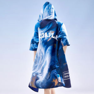AquaPlay Deep Blue Zipper Windproof Quick Drying Fashion Brand Cape Outdoor Beach Surfing Essential