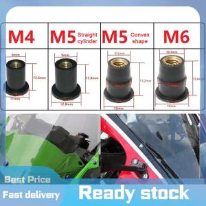 ZMONH น็อตยาง N4m5m6กระจกหน้ารถยนต์ปรับได้สำหรับรถจักรยานยนต์น็อตทองเหลือง