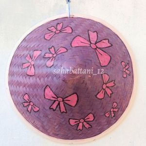 Caping petani lukis motif pita free kopiah - topi caping sawah petani lukis anti panas untuk anak dan dewasa