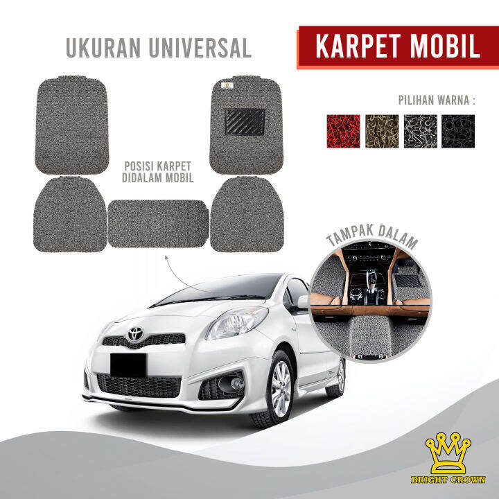 Bright Crown Karpet Mobil Premium Mie Bihun Universal Umum Baris