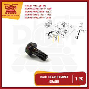 Baut Gear Kamrat Grand (PSP) Baud Ger Keteng Atas Noken As Drat 5mm Panjang 12mm Honda Prima Astrea