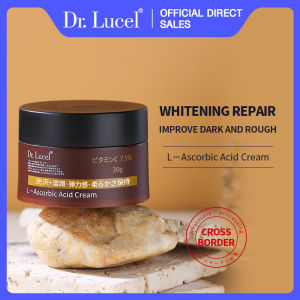 Dr. Lucel 7.5% Vitamin C Face Cream 30g / with Vitamin E Removes Freckles Tenders Skin Promotes Collagen Synthesis Brightens Nourishes Protects against Free Radicals Hydrates Promotes a Healthy Youthful Complexion