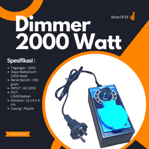 ALAT PENGATUR KECEPATAN BOR GERINDA DINAMO JINGSAW KIPAS 2000 WATT DIMMER - NEW ORIGINAL DIMMBER 220 VOLT AC PENGATUR SPEED RPM MOTOR DINAMO