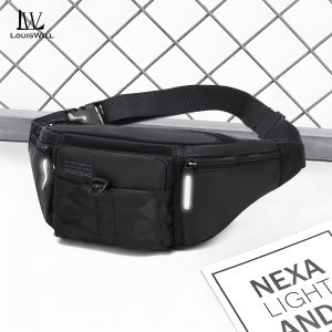 LouisWill Chest Bag Waist Bag Cross-body Chest Bag Multi-Functional Fitness Bag Small Waist Pouch Waterproof Wear-Resistant Waist Bag with Adjustable Strap for Workout Running