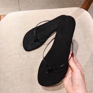Dép xỏ ngón nữ đế bệt quai kẹp mảnh chắc chắn đi chơi đi biển mùa hè iDEP DL004 (Đen vải)