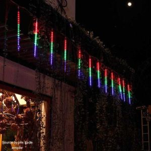 Lampu Meteor Led Isi 10 Batang/Lampu Hias RGB(warna warni) 50cm