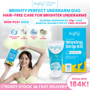 BRIGHTY HAIR REMOVAL WAXING STRIP KIT X GLOWING UNDERARM
