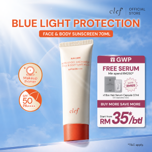 [HOT SELLING] CLEF Face & Body Sunscreen SPF50 PA++++ 70ml | Blue Light & Infrared Protection | Lightweight UV Protection | Brightening | Oil Control | No White Cast | Water & Sweat Resistant | Non Sticky | Sunblock | Sun Cream | Sunscreen Muka