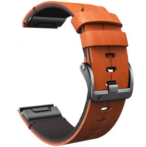 Zionia 26mm High Quality Genuine Leather Quick fit Watch Strap for Garmin Fenix 8 AMOLED 51mm 7X 6X Pro Sapphire 5X Plus HR Instinct 3 50mm 2X Solar Tactical Quatix Enduro Descent Mk1 Mk2 Mk2i Mk3i D2 Tactix 7 Bravo Charlie Delta PX COROS VENTIX 2 2S