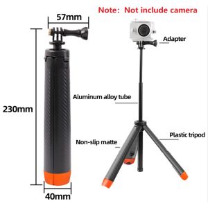 TELESIN Floating Selfie Stick with Tripod for GoPro Hero13 12 11 DJI OSMO Action 5 Pro 4 3/Insta360 X5/X4/X3/ACE/PRO/GO 3/3S Akaso