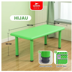 031-65 SPEEDS Meja Belajar Anak Rectangular Kin Kids Table Meja Persegi Panjang Ergonomis TK Paud