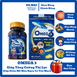Viên Uống Omega 3 Bổ Sung DHA EPA Giúp Hỗ Trợ Phát Triển Não Bộ Giảm Mỡ Máu Giảm Nguy Cơ Tim Mạch