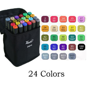 Spidol Dual Side Fine Art Brush Pen Art Marker Set 80 Color 80/60/48/24/12 Pcs Spidol Warna Untuk Menggambar Seni Spidol Dua Sisi Spidol berwarna Set kuas Manga pena gambar peralatan seni Kawai