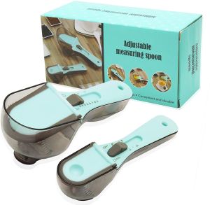 2PCS Premium Stainless Steel Magnetic Measuring Spoons Set for Kitchen Baking and Cooking