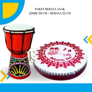 Rebana mainan anak  ukuran 22 cm Alat hadroh  Alat musik rebana  alat rebana alat hadroh
