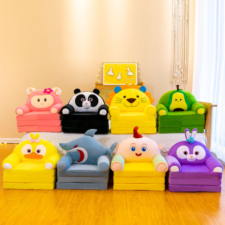 Plush Foldable Sofa Cartoon Character Chair