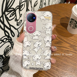New Casing VIVO V50 Y29 Y39 Y200 Y19s V40 Lite V40 Pro 4G 5G Hot Fashion Creative Colorful Crayon Shin-chan Rabbit Phone Case Ultra-thin Transparent Soft Cover 2025