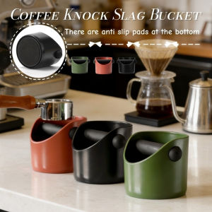 Coffee Knock Box Non Slip Base Coffee Slag Bucket Espresso Ground Residue Knock Box Barista Tools