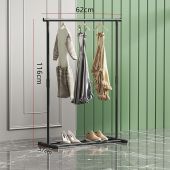 ราวตากผ้า ราวแขวนผ้า ราวแขวนเสื้อผ้า hanger stand ทรงหกเหลี่ยม มีล้อ พร้อมชั้นวาง เคลื่อนย้ายง่าย มัลติฟังก์ชั่น