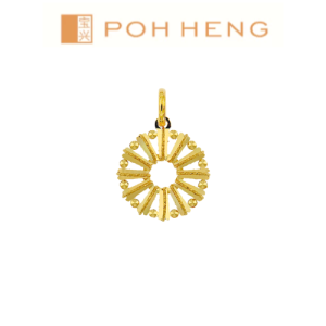 Poh Heng Jewellery 22K Glowy Ray Pendant in Yellow Gold [Price By Weight]