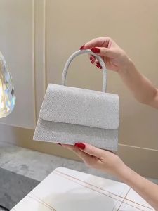 G7 Evening Bag Cross-Border New Metallic Party Bag Gold and Silver Sequin Clutch High-End Socialite Style Bag for Women 7/7