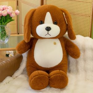 EMERRY Big Belly Sitting Dog Plush Toy Blue Cat Lazy Cute Animal Sleep Pillow Animal Soft Plushie Doll Stuffed Grey Wolf Plush Doll Kids Gift