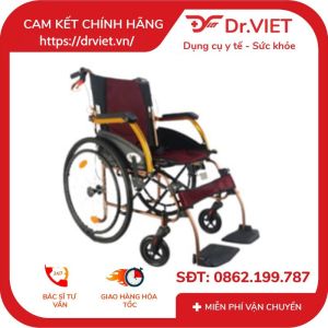 Xe lăn nhôm du lịch Lucass X-65 Hỗ trợ chăm sóc người già người bệnh người bị chấn thương