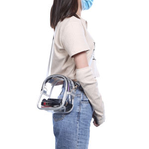 MOJOYCE Women Fashion Handbag PVC Transparent Summer Splicing Color Shoulder Armpit Bag Tote Purse Bag