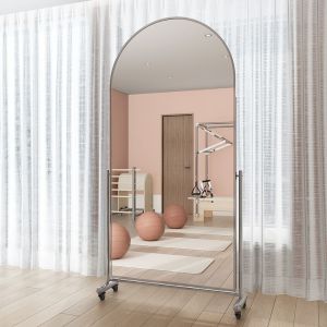 Standing Mirror Full Length Mirror With Storage Mirror Stand Full Body Standing Mirror Full Length Elongating movable slimming large dance costume