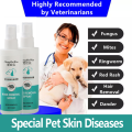 😻Doctor recommended😻Pet skin treatment spray 200ml Pet skin care spray Pet antibacterial spray Effective Solve the skin itching, fungus, moss, hair loss, herpes, Dog skin disease cure Mange treatment for dogs and cat Pet wound spray. 