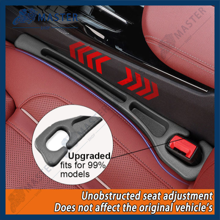 2Pcs Car Seat Gap Filler – Side Seam Plug Strip, Leak-Proof Black Interior Filling Strip, Universal