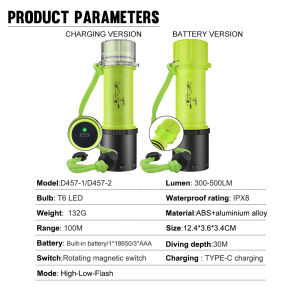 Asafee 30M Diving Canister Flashlight 100M Range Torch Rechargeable Orcatorch Waterproof Nitecore Underwater Search Lantern