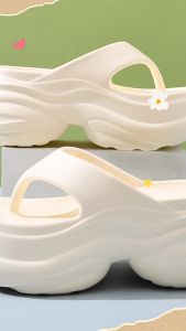 [Free Shipping] WomenS Summer Flip-Flops With Thick Soles For Added Height Suitable For Outdoor Wear Featuring A Non-Slip Design Odor-Resistant Breathable And Versatile EVA Material Perfect For The Beach
