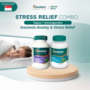 HIMALAYA Stress Relief Combo Supplement for Insomnia Anxiety & Stress Reliever | Herbal Care for Brain Health