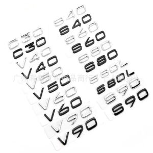 Applicable to Volvo modified car logo C30 V40V50V60 tail logo V90 rear trunk displacement car logo