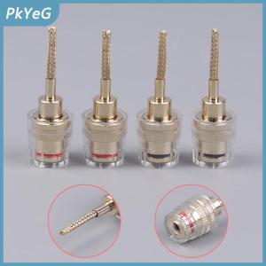 PkYeG 2 4 cái đầu nối chốt chuối cái đến 2mm đầu cắm cáp Hifi đầu cắm dây đồng bện