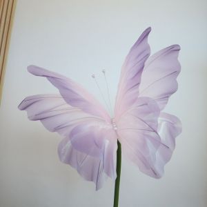 NOER 50cm Bướm nhân tạo Gạc khổng lồ Ngoài trời Bướm giả 2024 Trang trí tiệc cưới Bướm sợi lụa 3D