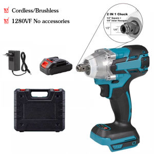 820N.M Brushless Electric Wrench 1980VF Cordless 2 Li-ion Batteries Original Rechargeable Portable Electric Impact Wrench Tools Socket Set impact wrench drill cordless