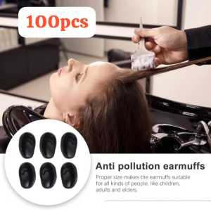 100pcs PENUTUP KUPING SALON / TUTUP TELINGA SILIKON /RAMBUT EAR CAP