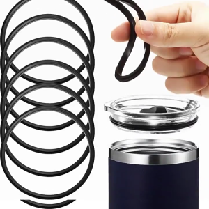 10Pcs Lid Sealing Gaskets Replacement Leakproof Silicone Cup Lid Gaskets Seals for Insulated Metal Steel Tumblers
