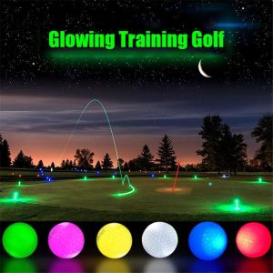 GORGE Multicolor Glow In The Dark Golf Balls Resettable Time 40 Hours Battery Life Light Up Golf Balls Long Lasting 3 Layer Construction Night Golf Balls Night Practice