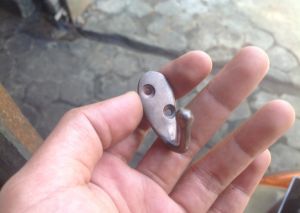 Kapstok singel kuningan antik / hanger brass hook Asli Kuningan