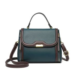 Da mềm màu-Chặn nắp của phụ nữ túi xách cầm tay vai và Crossbody Túi công sở cổ điển cho phụ nữ