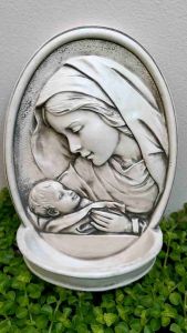 Virgin Mary and child / Mother Mary & Child Wall Hanging Water Font and / or Rosary Holder. Madonna & Child