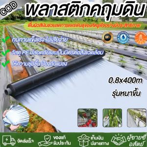 COD พลาสติกคลุมดิน 0.8ม.x400หลา(360ม) พลาสติกคลุมแปลง พลาสติกดำเงิน พลาสติกกันวัชพืช กันวัชพืช ปลูกผัก ปลูกผลไม้
