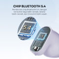 ROBOT TWS Earphone Wireless Bluetooth 5.4 with Gagang Mini 2 cm Headset Bluetooth 37H PlayTime Nova T1 Original - Garansi 1 Tahun. 