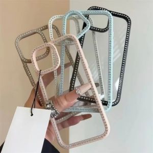 Glitter Bling Diamond Phone Case For iPhone 13 11 15 16 14 12 17 Pro Max Air Acrylic Transparent Shockproof Back Cover