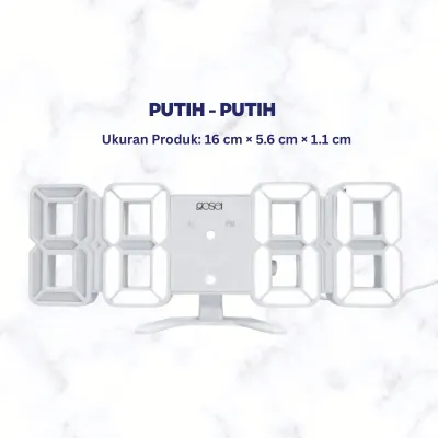 3D Alarm Clock Jam LED Digital Jam Weker Meja Dinding LED Digital 3D
